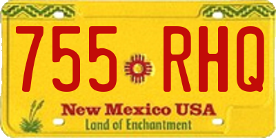 NM license plate 755RHQ