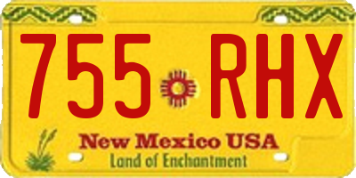 NM license plate 755RHX