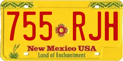 NM license plate 755RJH