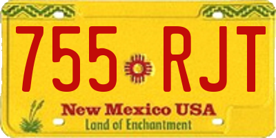 NM license plate 755RJT