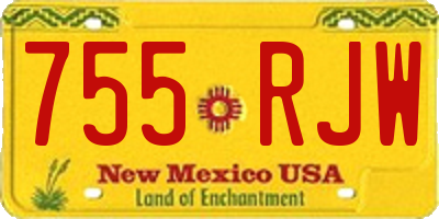 NM license plate 755RJW