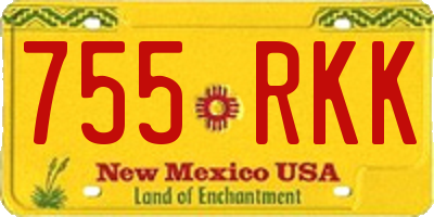 NM license plate 755RKK