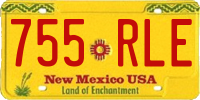 NM license plate 755RLE