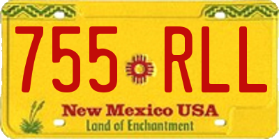 NM license plate 755RLL