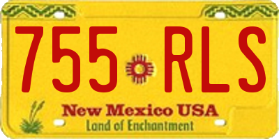 NM license plate 755RLS