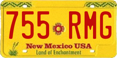 NM license plate 755RMG