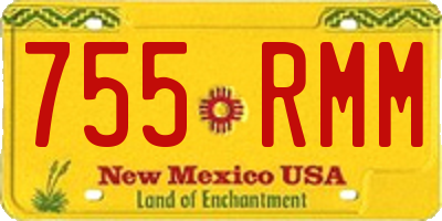 NM license plate 755RMM