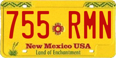 NM license plate 755RMN