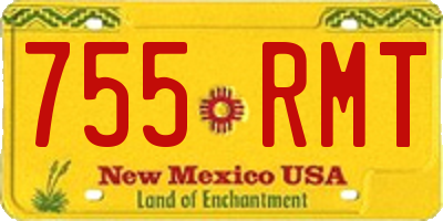 NM license plate 755RMT