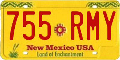 NM license plate 755RMY