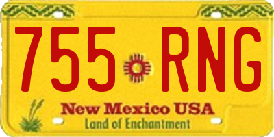NM license plate 755RNG