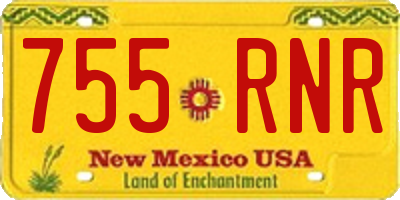 NM license plate 755RNR
