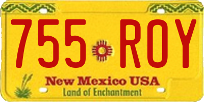 NM license plate 755ROY
