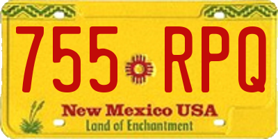 NM license plate 755RPQ
