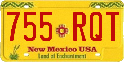 NM license plate 755RQT