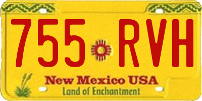 NM license plate 755RVH