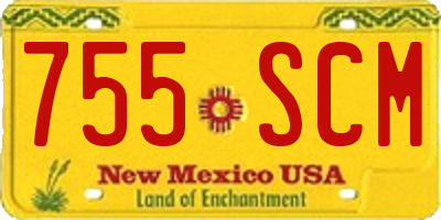 NM license plate 755SCM
