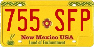 NM license plate 755SFP