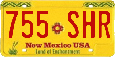 NM license plate 755SHR