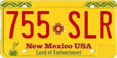 NM license plate 755SLR