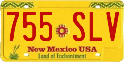 NM license plate 755SLV