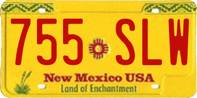 NM license plate 755SLW