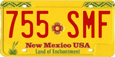 NM license plate 755SMF