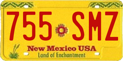 NM license plate 755SMZ