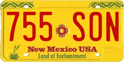 NM license plate 755SON
