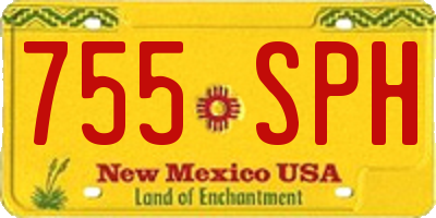 NM license plate 755SPH