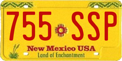 NM license plate 755SSP