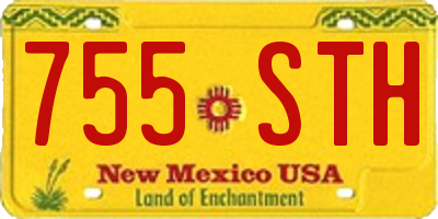 NM license plate 755STH