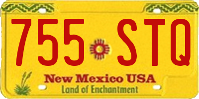 NM license plate 755STQ