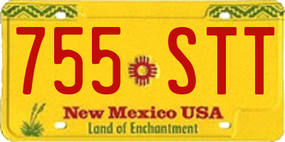 NM license plate 755STT