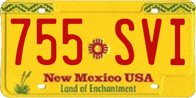 NM license plate 755SVI