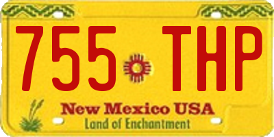 NM license plate 755THP