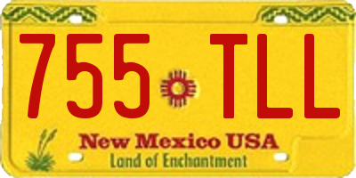 NM license plate 755TLL