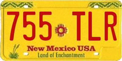 NM license plate 755TLR
