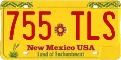 NM license plate 755TLS