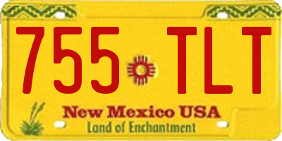 NM license plate 755TLT