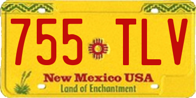 NM license plate 755TLV