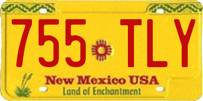 NM license plate 755TLY