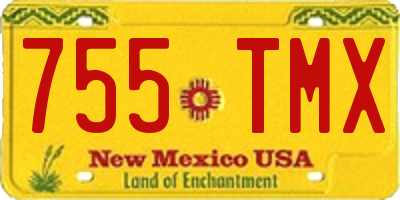 NM license plate 755TMX