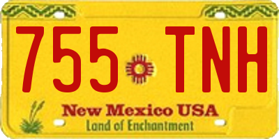 NM license plate 755TNH