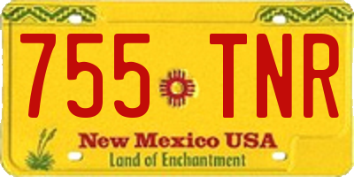 NM license plate 755TNR