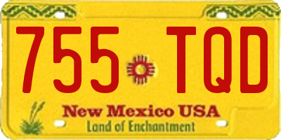 NM license plate 755TQD