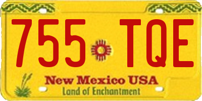 NM license plate 755TQE