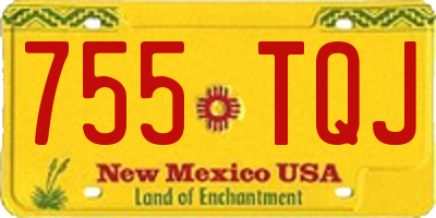 NM license plate 755TQJ