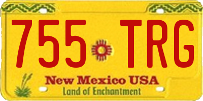 NM license plate 755TRG