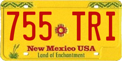 NM license plate 755TRI